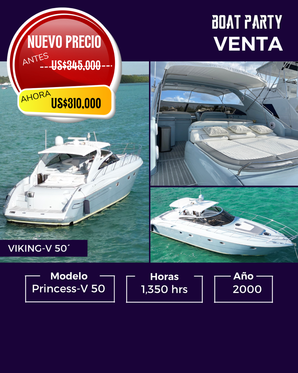 FOR SALE: Viking - Princess V50