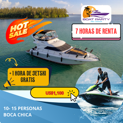 SEARAY 44´ - Sedan Flybridge - VALENTINA (15 pax)