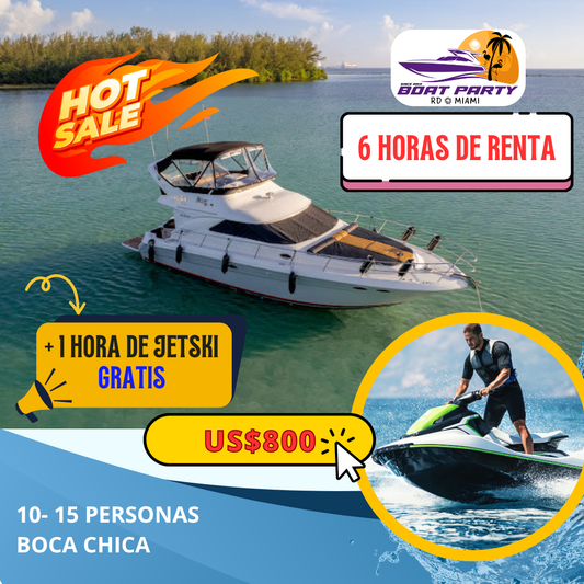 SEARAY 44´ - Sedan Flybridge - VALENTINA (15 pax)